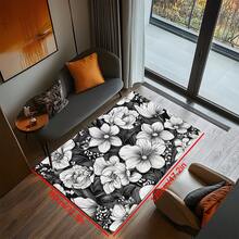1件，美式油画风Ins风，花朵图案经典配色，欧式复古典雅设计，适用于客厅、卧室、厨房、卫生间、浴室、入户门、庭院，四季通用软地垫，家居装饰 - 彩色 - 查看 5