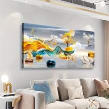 Canvas Wall Art For Living Room Bedroom Office Large Landscape Snowy Mountain Wall Art Kitchen Nature Sunset Village Cit - 帶框-16x24英寸 - 查看 1