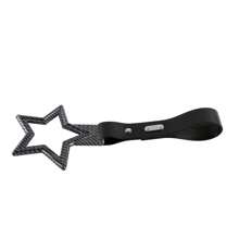 Stay Tuned Performance New JDM STAR TSURIKAWA Ring Car Subway Train Bus Handle Strap PVC X1 Universal - 碳纖維風格星星黑色錶帶 - 查看 2