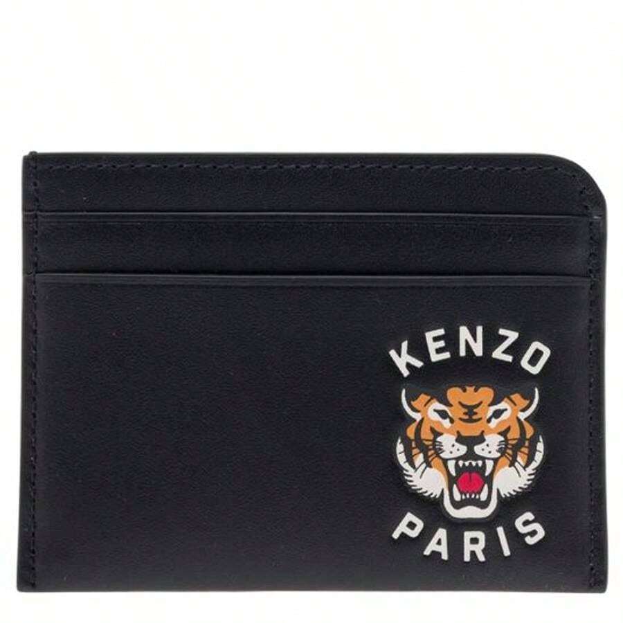 Kenzo Tiger Logo Print Card Wallet Black SHEIN USA