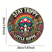 Semn de fier Hippie Graffiti 8x8" - Perfect pentru decorarea camerei, peretelui, restaurantului, barului, cafenelei și garajului în sus, în jos, în stânga și în dreapta diferite poziții ale găurilor Livrare aleatorie, decor acasă, decor de cameră, decor de perete