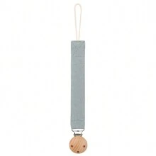 1pc Baby Fashionable Plaid Pacifier Chain And Beechwood Triple Pacifier Clip, Suitable For Daily Use