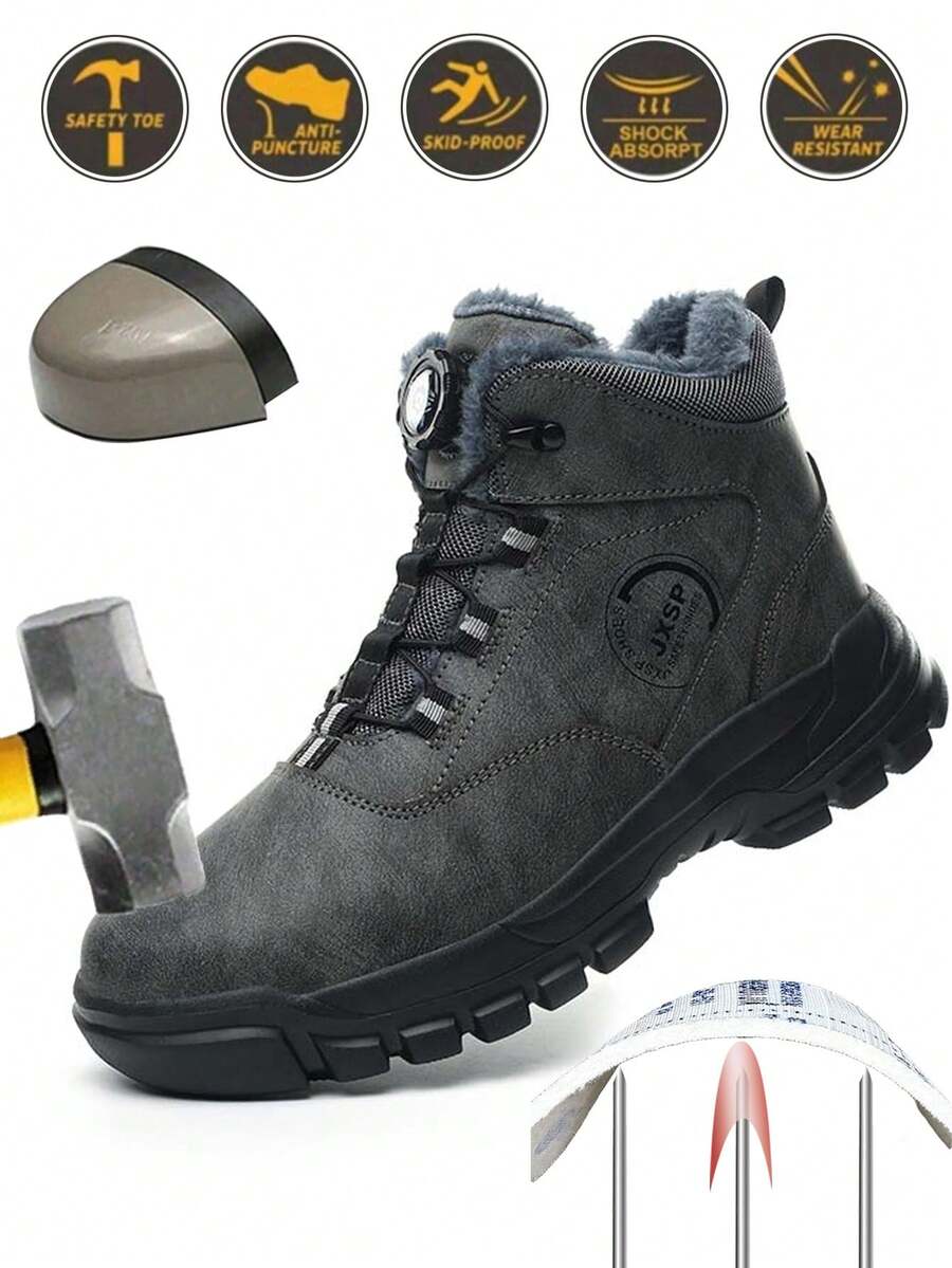 Men's Autumn/Winter Work Safety Boots, HighTop Style, Warm, Athletic