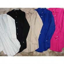 Vestido estilo Camisa corto para dama - Blanco - Ver 2