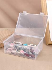 1pc Portable Accessory Jewelry Storage Box, Transparent Latch-Open Organizer For Necklaces, Bracelets, Earrings, Makeup, Suitable For Students, Home, Office Use, Gender Reveal Party, Perfect For Birthdays, Weddings, Parties, The Perfect Gift For Colleagues, Friends, And Family, Back To School