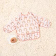 1 件装防水可洗喂奶围兜，适合婴幼儿，长袖围兜，柔软幼儿围兜，适合 6-24 个月