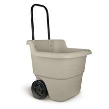 Suncast 15 Gallon Resin Rolling Lawn And Utility Cart, 20.75 In D X 35.75 In H X 22.5 In W - 米色 - 查看 1