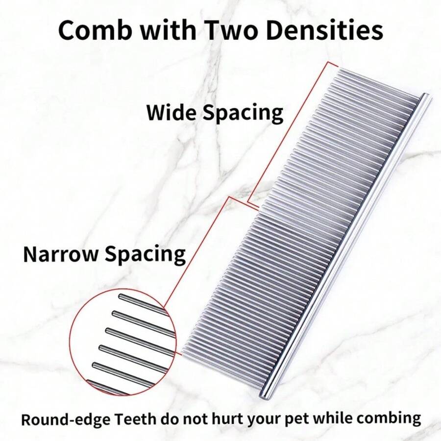 Pet Dematting Comb Stainless Steel Pet Grooming Comb For Dogs And Cats