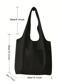 时尚纯色手提包米色和黑色购物原创男女通用旅行帆布包可折叠购物手提包大手提包、书包、大容量、便携、适合少女、女大学生、白领，非常适合工作、返校、初中、高中、大学、度假