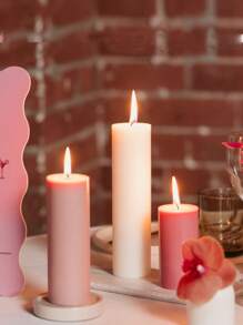 Classic European Cylinder Candle Mold Flat Top Column Pillar Mold DIY Cylindrical Plastic Acrylic Mould Scented Candle Making For Wedding Xmas Home Decoration Craft Gift - Multicolor - View 3