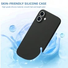 软手机壳适用于 Apple 11/12/13/14/15 Pro Max、S22/23/24+ UA04/A05/A14/A15/A24/A25/A34/A54S、OPPO、VIVO/Redmi Note 13 Pro/13C/A3、HONOR 70/90/X7/X8/X9/X6AB，采用 TPU 材质，全套手机后盖防水防震防摔防刮 - 黑色 - 查看 2