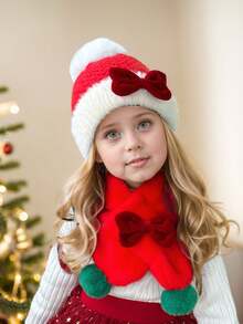 2 件套圣诞儿童帽 + 围巾针织帽，鹿角驯鹿儿童圣诞礼物 - 2 pcs - 查看 7