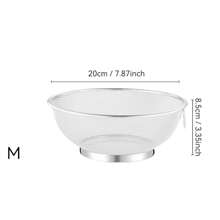 Set de 3/1 pieza Escurridor de acero inoxidable, escurridor multiusos con agujeros para lavar vegetales y arroz