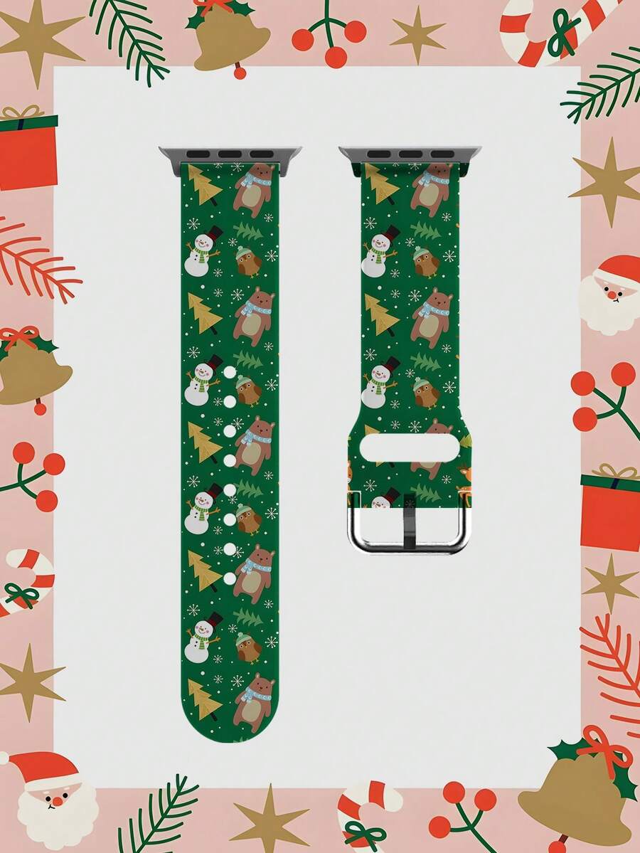 Apple Watch 表带，时尚简约，柔软舒适，防水防汗，硅胶表带，隐藏式表扣和按钮设计，兼容 Apple Watch 38/42/40/44/41/45/49/46/42（1-10 系列）毫米，佩戴方便，长度可调 - 多色 - 查看 1