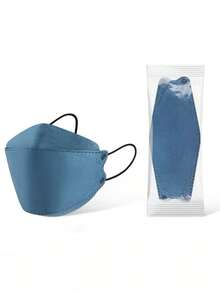 10 chiếc khẩu trang dùng một lần Morandi Color, Gói riêng lẻ di động Duckbill dành cho người lớn KN95 - Nhiều màu - Xem 12