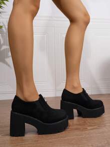 Giày bệt đế thấp chống trượt thoải mái cho nữ, màu đen, dành cho mùa thu/đông - màu đen - Xem 5