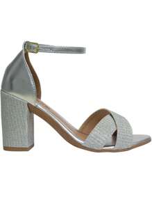 Kit 2 Pairs Women's Block Heel Sandals, Fashion, Shiny, Comfortable - Đỏ và trắng - Xem 5