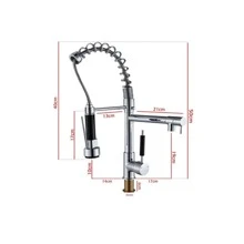 Mazzilli Mz19 Extendable Single Lever Kitchen Tap - Chrome - Xem 2