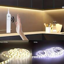 2835RGB Body Sensor LED Strip Light, 3.28FT/1M-16.4FT/5M, Battery Box Mounted Battery Powered Or USB Powered (Batteries Not Included), Warm Light/White Light Optional, Soft And Bright Colors Suitable For Staircases, Closets, Study Rooms, Bedrooms. - CT-white Light/Warm Light - View 4