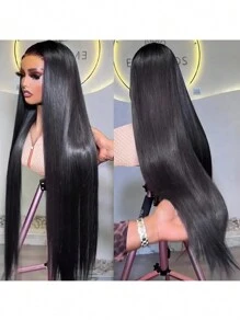 36 Inch Discount 13*4 Front Lace Wigs Human Hair For Women Natural Color Straight 180% Density Hair Departure Wigs For Beginners Wear Wigs For Women Human Hair Wigs Glueless Elegant Style For Lace Front Wig,Christmas Decorations, Christmas Gifts For Women Texture For Christmas Party 13x4 Wigs Transparent Lace Front Wigs Human Hair,Straight Human Hair Lace Front Wigs(Bob Wigs 10-16inch) - Black - View 6