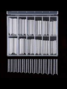120pcs KOPER Transparent U-Shape Nail Extension Forms With Scale, Long Square Shape, Glossy Finish For Acrylic Nails - Quick Building Gel Mold - Clear - View 6