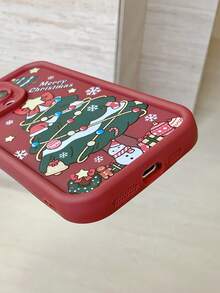 圣诞蝴蝶结装饰圣诞树图案防震手机壳 兼容 iPhone - 彩色 - 查看 5