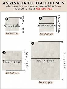 قطعتان من قماش التطريز البيج DIY ، مصنوع من قماش البوليستر ذو ملمس جيد باليد ، سطح نظيف ، وغرز منتظمة للحصول على منتج نهائي أنيق