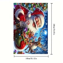 1 khăn trải bàn hình chữ nhật phong cách cổ điển - Vải polyester chống thấm nước, chống bẩn, dệt bằng máy, dễ chăm sóc - Thiết kế Giáng sinh hình ông già Noel và tuần lộc, hoàn hảo cho các sự kiện trong nhà và ngoài trời, dã ngoại, cắm trại, đám cưới, tiệc sinh nhật, nhà hàng và tiệc buffet - Khăn trải bàn trang trí nhà cửa bền, lâu dài, vừa vặn và cổ điển - Nhiều màu - Xem 5