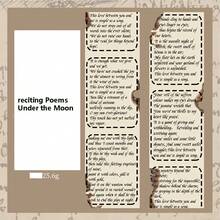 跨时代浪漫复古英文文字装饰贴纸和遮蔽胶带套装适用于剪贴簿和日记本 DIY - 彩色 - 查看 7