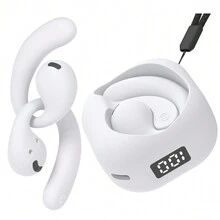 无线耳机 耳塞式耳机 数字显示游戏耳机 音乐耳塞 带麦克风 支持所有智能手机 - 黑色 - 查看 2