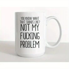 1 件 15 盎司陶瓷杯，讽刺的“不关我的事”马克杯，讽刺礼物，独特的马克杯，俏皮的朋友礼物，俏皮的马克杯，有趣的咖啡杯，大号陶瓷杯，回到学校 - 彩色 - 查看 3