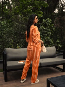 Viscose Shirt With Buttons - trái cam - Xem 2