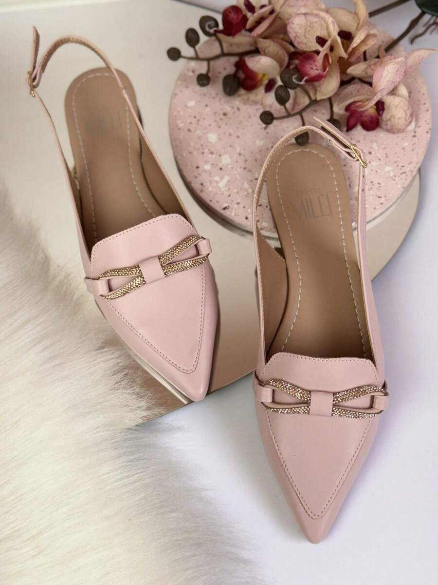Renata Milli Classic Elegant Elongated Toe Pumps - 乾枯玫瑰色 - 查看 1