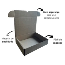 Kit 10 Brown Cardboard Boxes For Sweets 34x24x6cm Sweets And Savory Snacks - 白色 - 查看 3