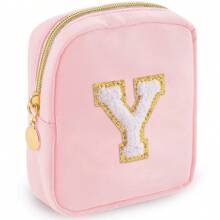 1PC Academy Style Nylon Towel Embroidered Letter Makeup Bag Valentine's Day Gift Indoor Toilet Bag Lipstick Cosmetics Travel Vacation Storage Bag Key Card Miscellaneous Storage Change Bag Makeup Organizer Makeup Storage Bag Mini Pouch Travel Small Makeup Case Accessories Make Up Holder Brush Bag Make Up Container Cosmetic Bag Travel Essentials Ladies Accessories Travelling Stuff Makeup Bags Makeup Pouch Make Up Pouch
