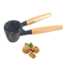 1pc Wooden Funnel-Shaped Nutcracker, Multi-Purpose Nut & Shell Opener For Walnut, Hazelnut, Chestnut