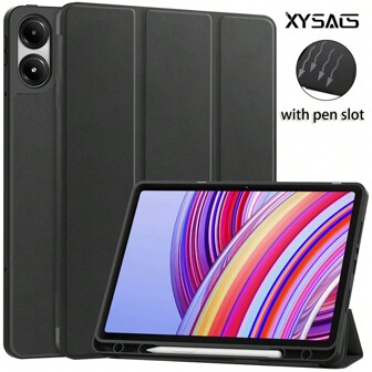 XYS ACS Case Compatible With Redmi Pad Pro 12.1 Inch 2024 POCO Pad For Mipad 6 Tablet Smart Cover PU Auto Sleep Wake