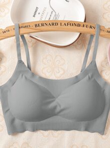 3pcs Seamless Sports Racerback Wireless Bras With Removable Pads, Runs Small, Please Order One Size Up For Women