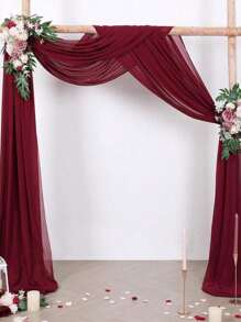 Cortinas de tul transparentes con forma de arco para decoración de fiestas, techos, arcos de boda, recepciones, tela decorativa, Navidad (300*75cm/180*30cm)
