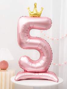 1 quả bóng bay hình vương miện màu đen 32 inch có đế, nền trang trí đứng màu xanh lá cây giỏ màu đen hồng, thích hợp cho tiệc sinh nhật, lễ kỷ niệm, chụp ảnh sinh nhật, trang trí ngày lễ Giáng sinh - Hồng - Xem 15