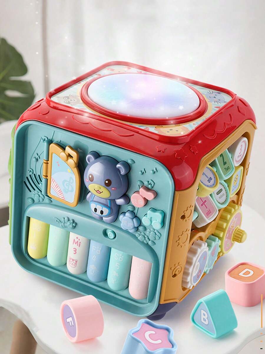 1 chiếc trống lục giác cho trẻ em, màu kẹo, đồ chơi trống vỗ tay đa chức năng cho giáo dục sớm, nhiều thiết kế trò chơi, vừa chơi vừa học, giáo dục trẻ nhỏ, phát triển trí thông minh, tương tác cha mẹ - con cái, chế độ đa chức năng (phím chức năng, hiệu ứng âm thanh lật trang, gấu bông có giọng hát, chuyển đổi chế độ, 7 hiệu ứng âm thanh bề mặt trống khác nhau, ghép hình, liên kết bánh răng, nhà nấm thông minh, hạt động vật), các bộ phận ngẫu nhiên - Nhiều màu - Xem 1
