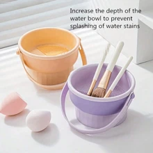 1pc Silicone Makeup Brush Cleaning Box, Makeup Sponge Cleaner, Makeup Brush Cleaning Bowl, Display Stand Set - Standard Model - View 10