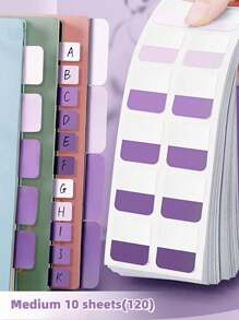 licao 書籍註釋用品，10入組便簽套裝，帶標尺，用於索引選項卡頁標記60種顏色