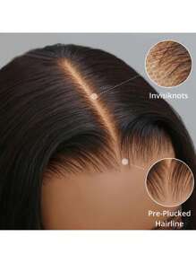 36 英寸折扣透明蕾丝 13*4 前蕾丝假发人发自然色直发 180% 密度头发预拔发际线适合初学者佩戴女士假发无胶假发人发 6-36 英寸