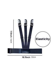 2 chiếc/Bộ giá đỡ áo sơ mi có thể điều chỉnh, kẹp khóa chống trượt dành cho nam, phụ kiện cổ điển cho bộ đồ, quà tặng ngày lễ tình nhân và trang phục hàng ngày - màu đen - Xem 2