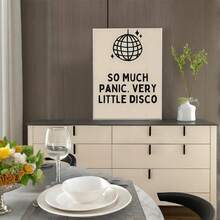 1 件无框帆布墙画，抽象简约复古法式北欧氛围迷你迪斯科恐慌，适用于厨房、餐厅、卧室 - 彩色 - 查看 9