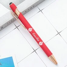 Customizable Dual-Function Stylus Pen – Personalize With Names And Festive Designs (Santa, Gingerbread Man, And More) | Ballpoint And Capacitive Touch Tip For Tablets And Smartphones | Vibrant Colors Perfect For Holiday Gifting | Unique Font Options For Personalization | Ideal For Christmas, Birthdays, And Special Occasions | Brighten Up Your Writing Experience With These Eye-Catching Pens! Teacher Gift ,Charming Patterns