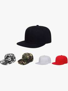 2 chiếc Mũ lưỡi trai bóng chày vành phẳng thời trang thường ngày Hip Hop Unisex Snapback chống nắng, thích hợp để đội hàng ngày - Nhiều màu - Xem 1