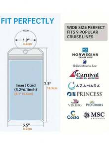 2/5/10 Pcs Luggage Tags For Cruise Ship Essentials For NCL, Princess, Carnival, Royal Caribbean And Celebrity Cruise Necessities Cruise Luggage Tag Holder, Clear Waterproof Cruise Luggage Tags For Royal Caribbean And Celebrity Ships, Cruise Essential Travel Accessories For 2024-2025 Royal Caribbean Luggage Tag Holders, Zip Seal Clear Cruise Luggage Tag Holder With Steel Loops For Royal Caribbean & Celebrity Cruise Essentials - Multicolor - View 4