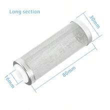 Premium Stainless Steel Fish Tank Filter - Shrimp Safe Mesh Nets & Special Filters - Secure Inflow Protector For Crystal Clear Aquariums - Silver - View 7